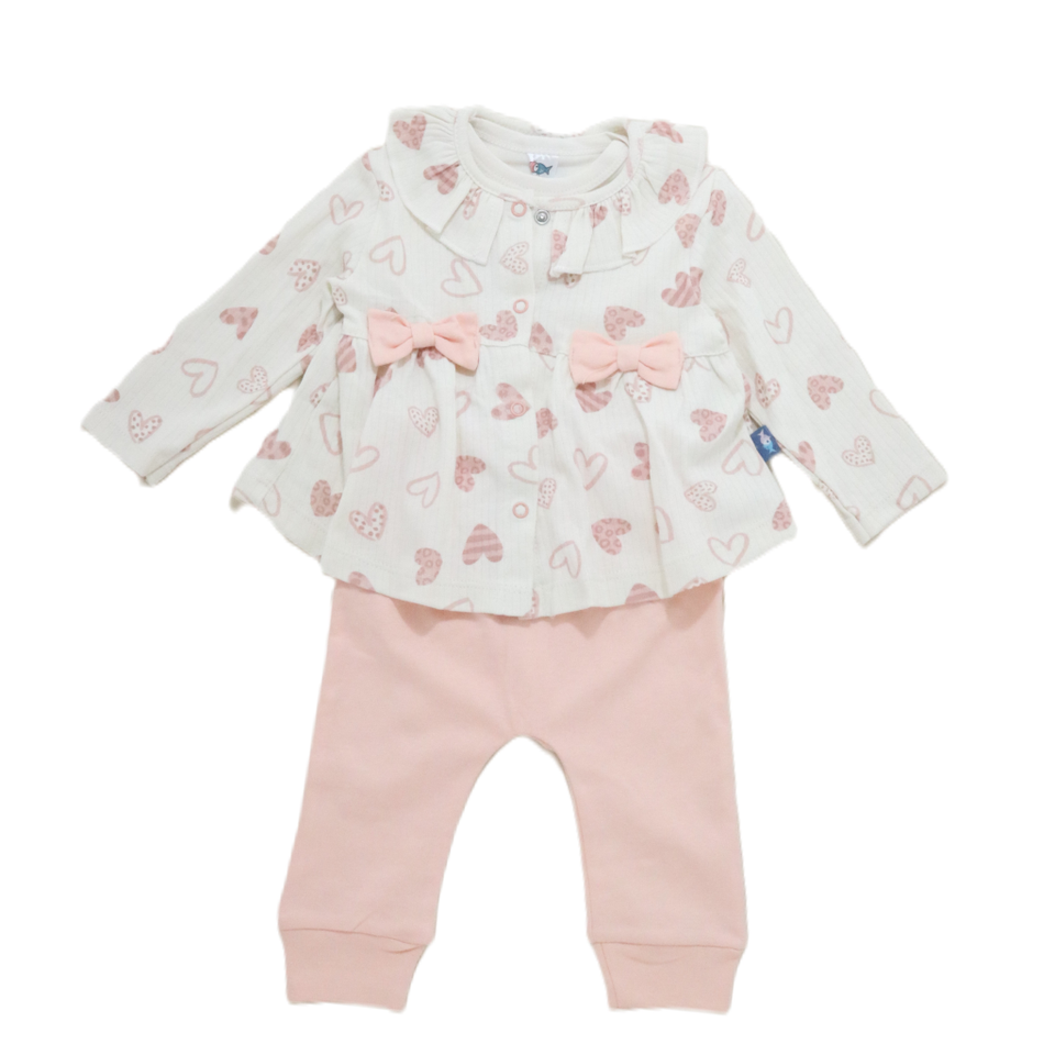 Blush Heart 3-Piece Baby Set