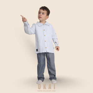 Toddler Boys' Button-Down Shirt and Pants Set