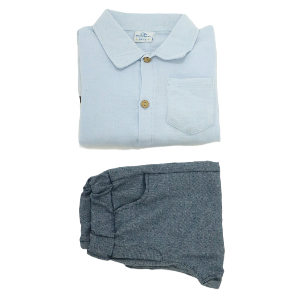 Toddler Boys' Button-Down Shirt and Pants Set