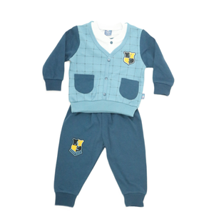 Baby Boy Plaid Top & Pants Set