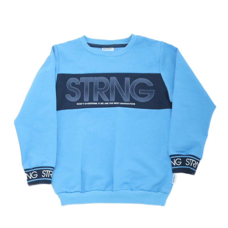 Boy's Blue "STRNG" T-Shirt and Shorts Set