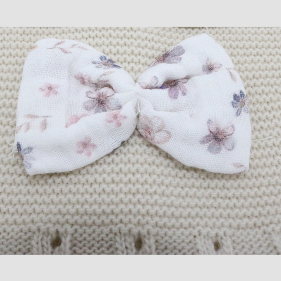 Baby Dress Floral Linen , long sleeve