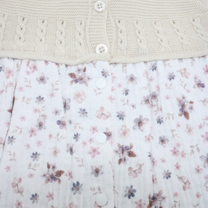Baby Dress Floral Linen , long sleeve