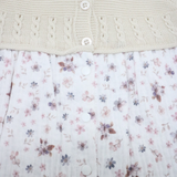 Baby Dress Floral Linen , long sleeve