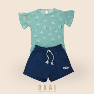 Toddler Girls' Floral Top and Shorts Set