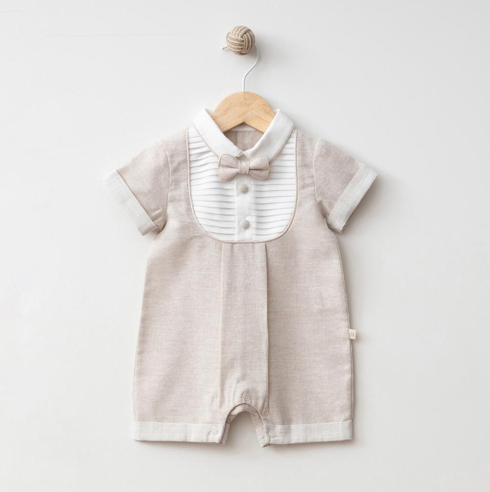 Set  Classic Brown Baby Romper Suit