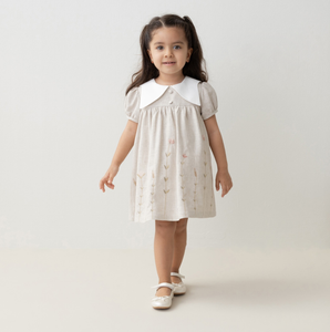 Baby Dress Floral Linen