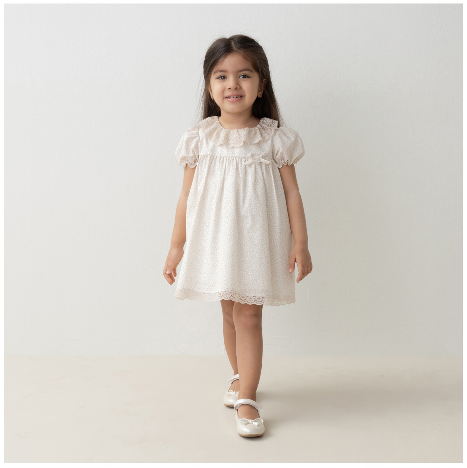 Baby Dress Vintage-Inspired Puff Sleeve