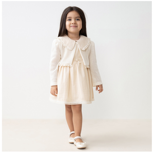 Baby Dress Elegant white with Knit Bolero