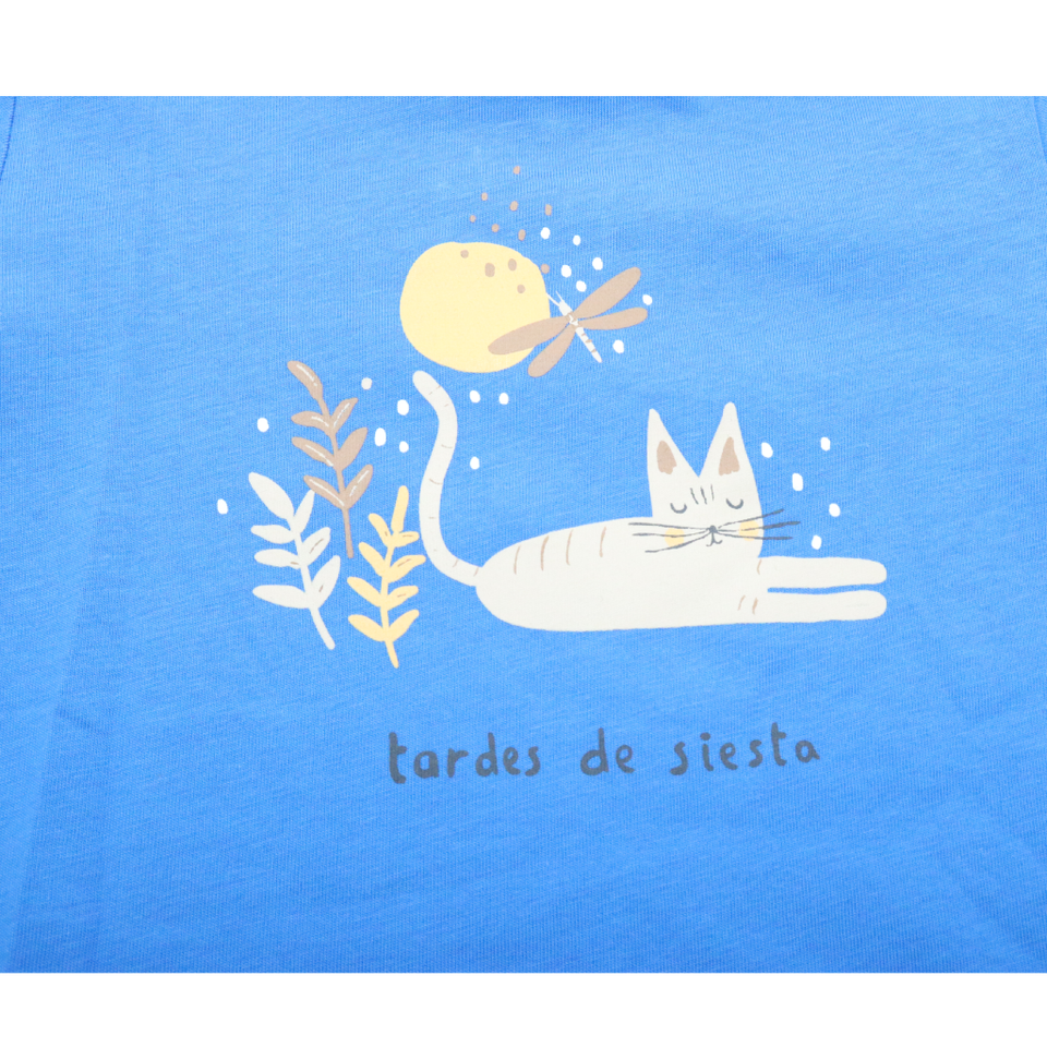 Tardes de Siesta" Cat Print Summer Set