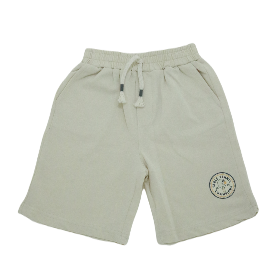 Sporty Tee & Cream Shorts Set