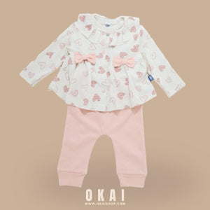 Blush Heart 3-Piece Baby Set
