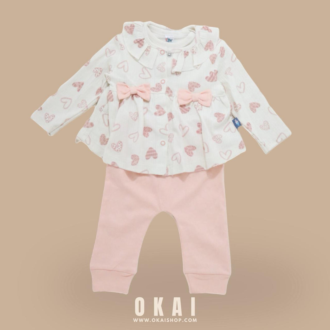 Blush Heart 3-Piece Baby Set