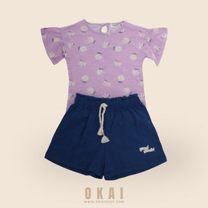 Toddler Girls' Floral Top and Shorts Set