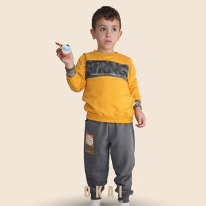 Boy's Yellow "STRNG" T-Shirt and Shorts Set