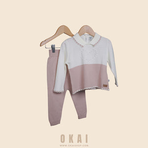Cozy Knit Baby Set – 3-Piece Outfit with Hat