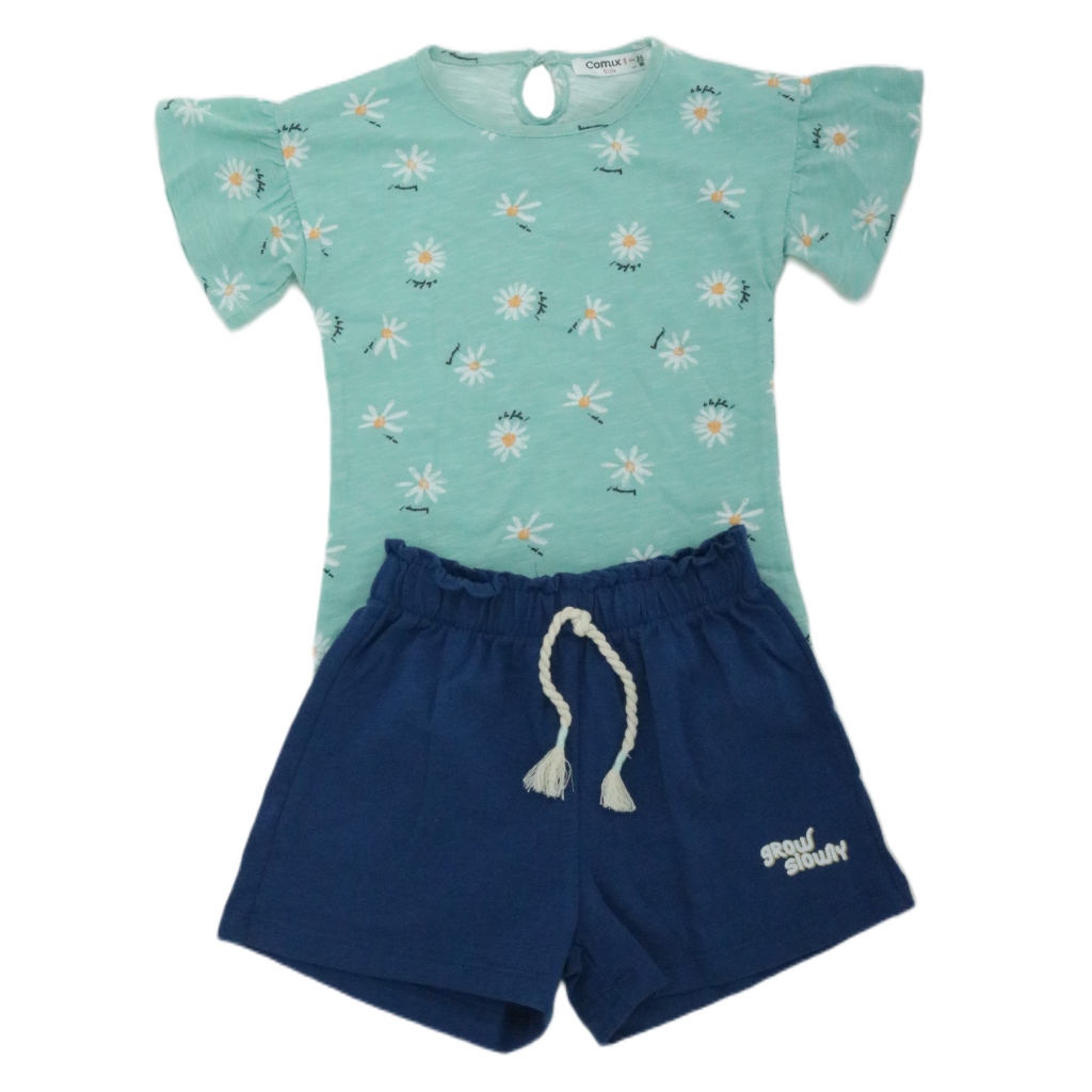 Toddler Girls' Floral Top and Shorts Set