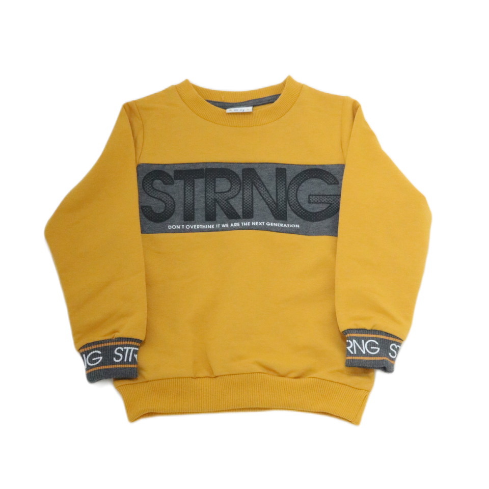Boy's Yellow "STRNG" T-Shirt and Shorts Set