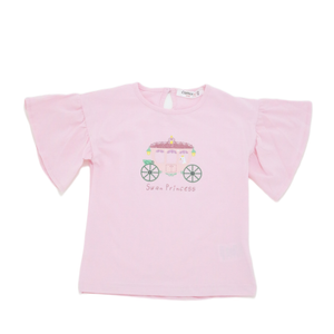 Baby Girls' Ruffle Sleeve Top and Patterned Leggings Set