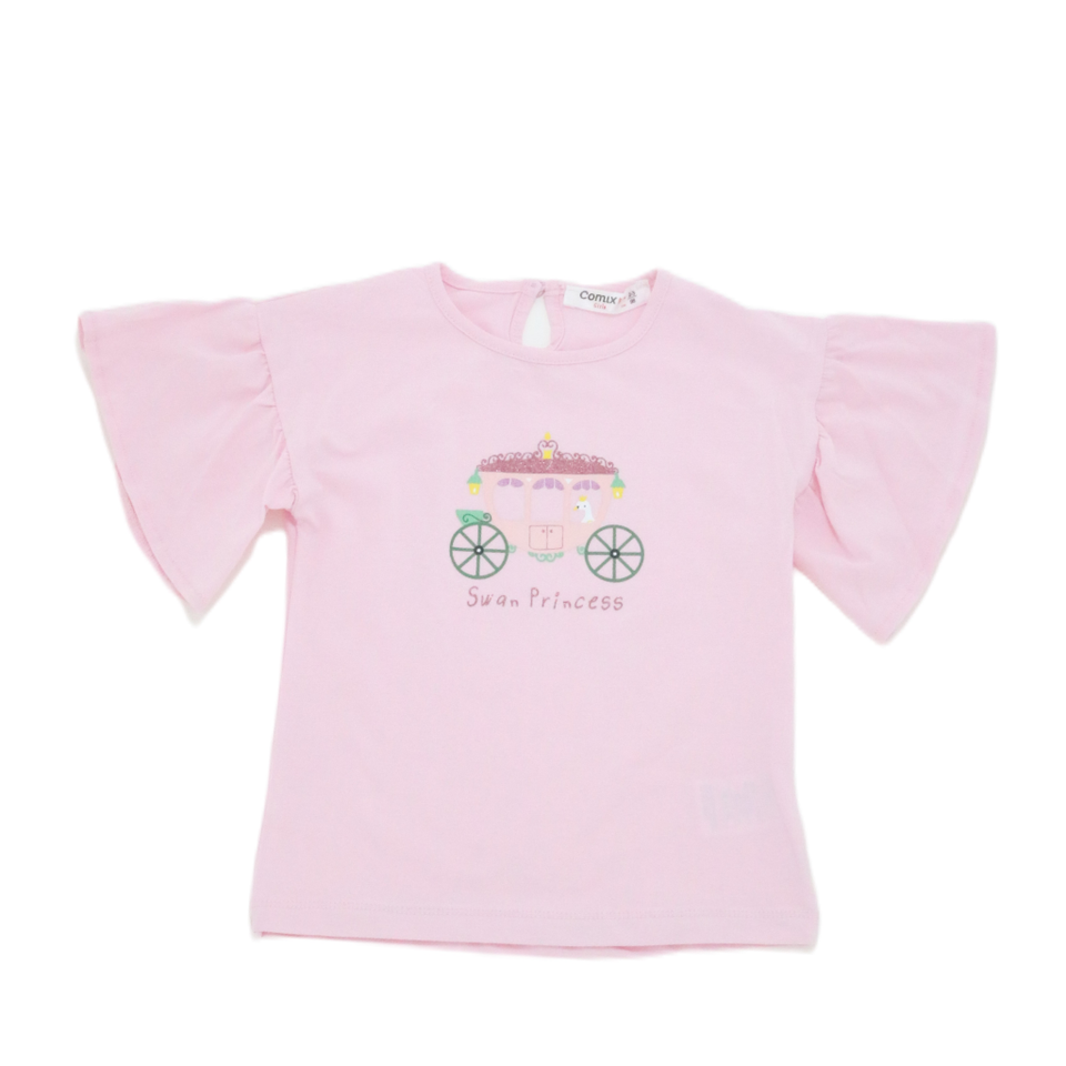 Baby Girls' Ruffle Sleeve Top and Patterned Leggings Set